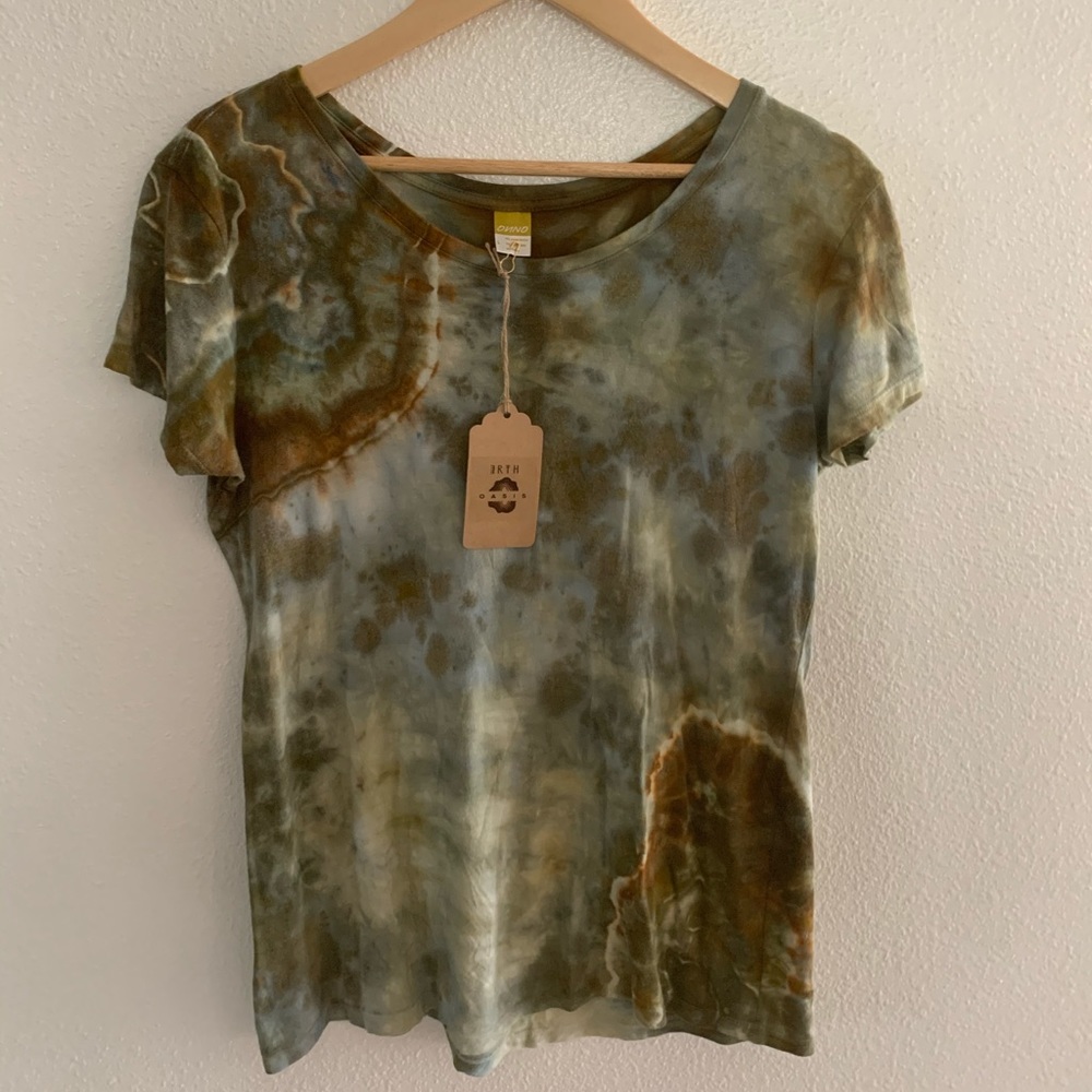 Organic Cotton & Bamboo Hand-Dyed T-Shirt.